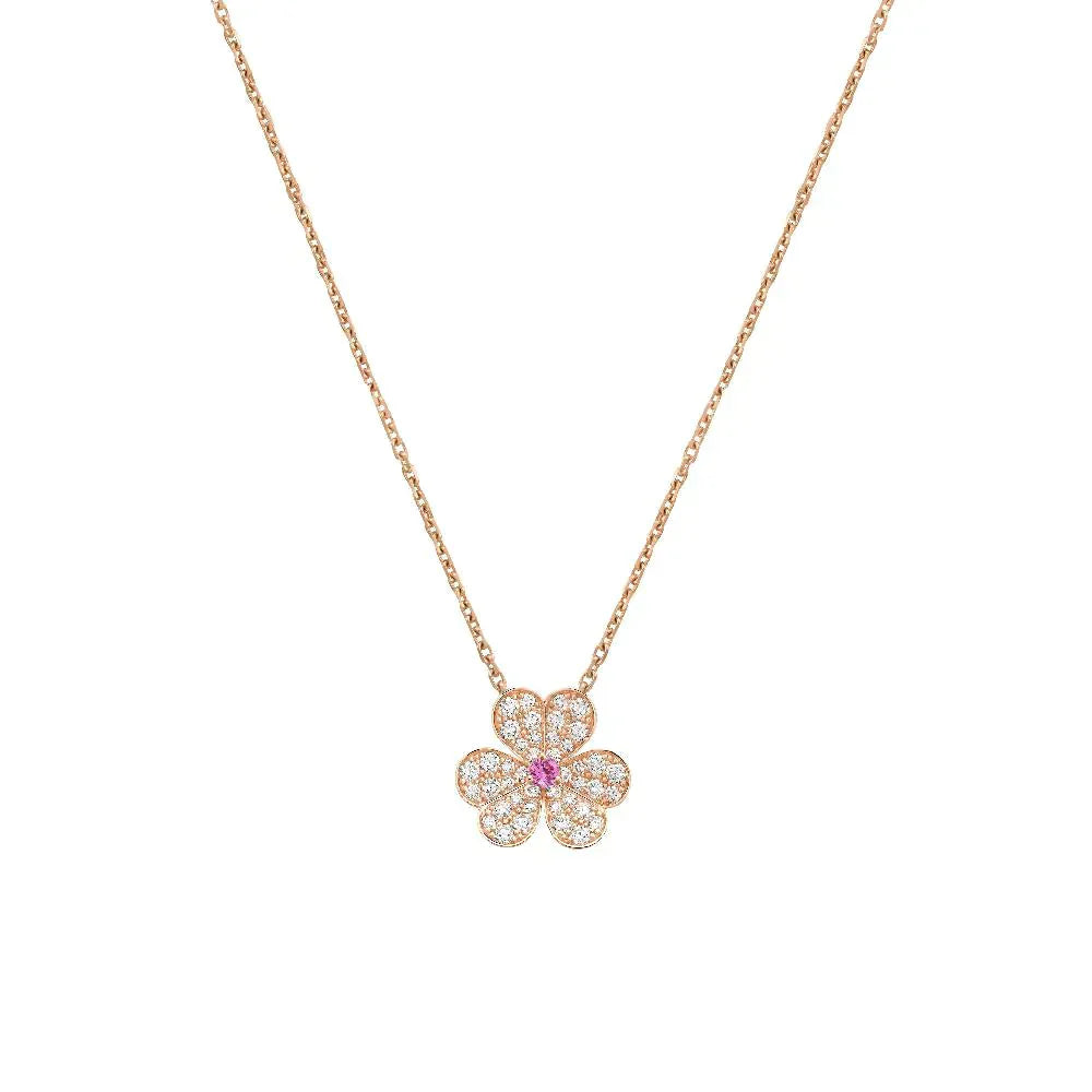 [Echo Fine ]FRIVOLE ROSE GOLD FLOWER DIAMOND NECKLACE