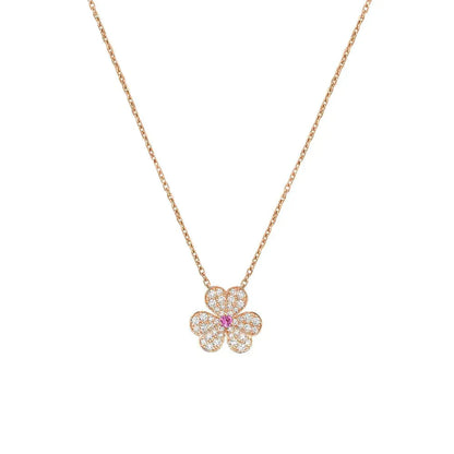 [Echo Fine ]FRIVOLE ROSE GOLD FLOWER DIAMOND NECKLACE