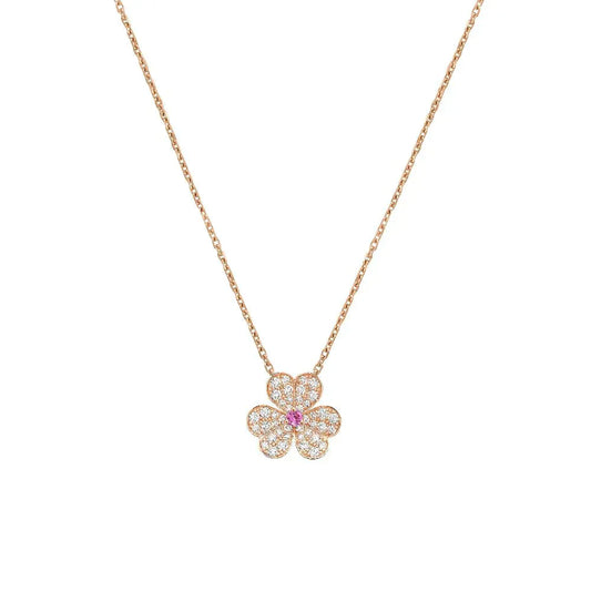 [Echo Fine ]FRIVOLE ROSE GOLD FLOWER DIAMOND NECKLACE