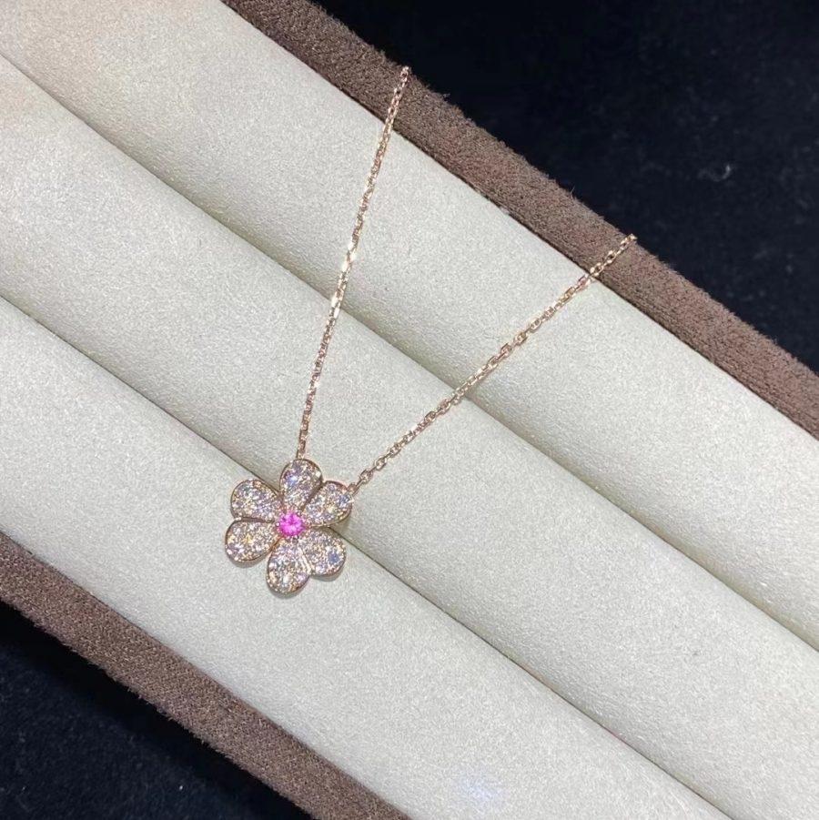 [Echo Fine ]FRIVOLE ROSE GOLD FLOWER DIAMOND NECKLACE