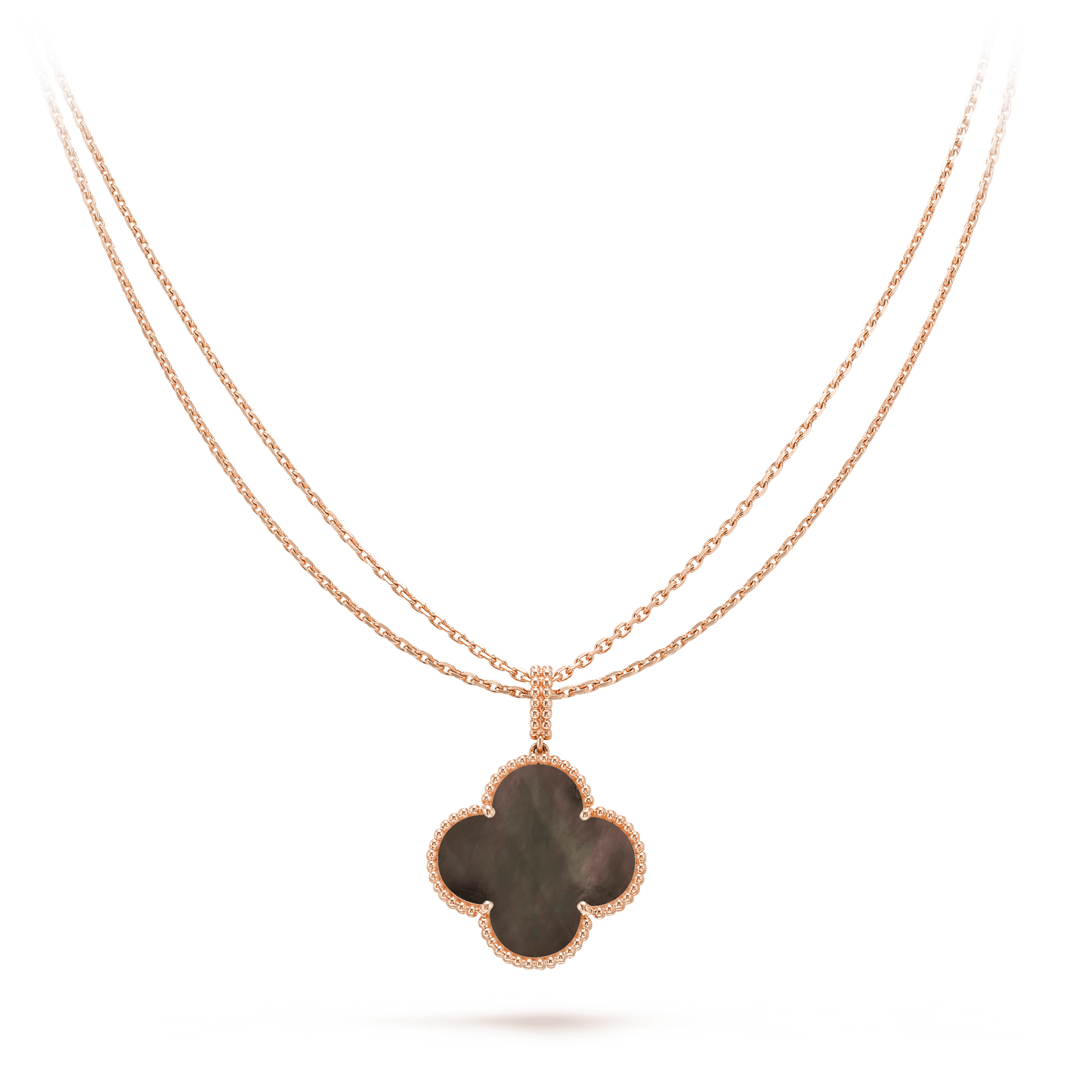 [Echo Fine ]CLOVER 25MM GOLD DARK MOP BIG CLOVER NECKLACE
