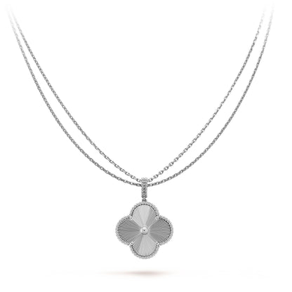 [Echo Fine ]CLOVER 25MM SILVER BIG CLOVER NECKLACE