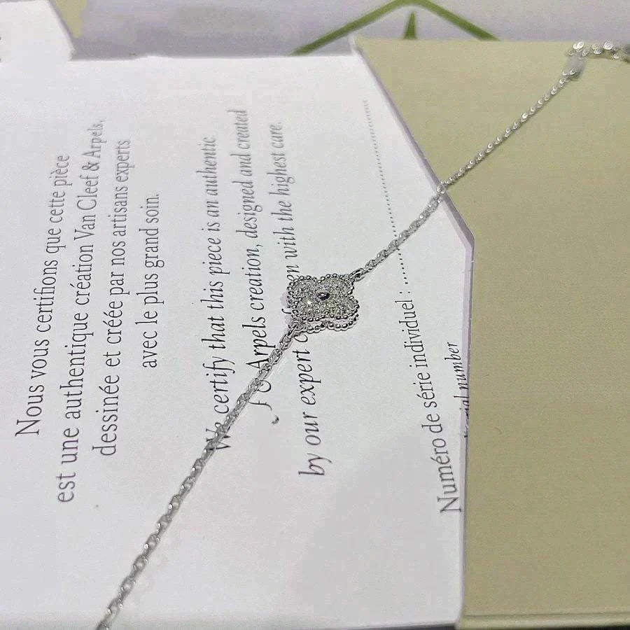 [Echo Fine ]CLOVER  SINGLE FLOWER BRACELET SILVER