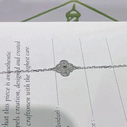 [Echo Fine ]CLOVER  SINGLE FLOWER BRACELET SILVER