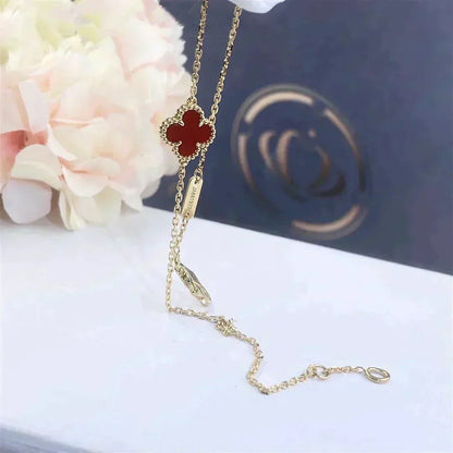 [Echo Fine ]CLOVER  CARNELIAN SINGLE FLOWER BRACELET