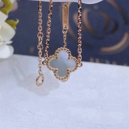 [Echo Fine ]CLOVER WHITE MOP SINGLE FLOWER BRACELET