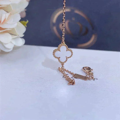 [Echo Fine ]CLOVER WHITE MOP SINGLE FLOWER BRACELET