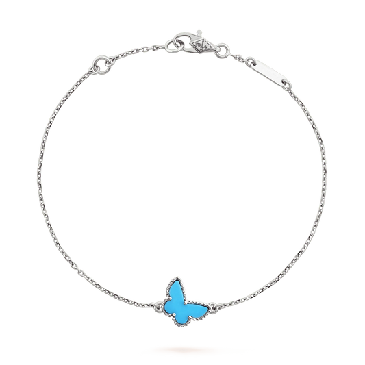 [Echo Fine ]BUTTERFLY TURQUOISE BUTTERFLY BRACELET SILVER