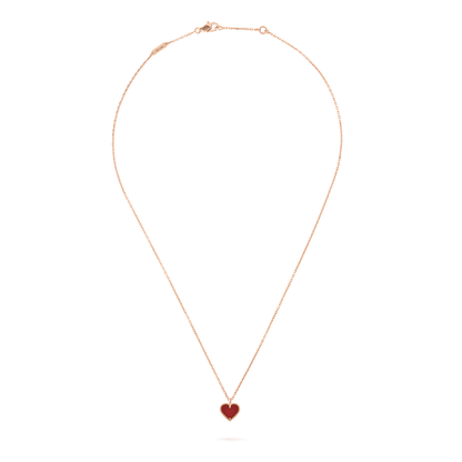 [Echo Fine ]SWEET CLOVER CARNELIAN HEART NECKLACE