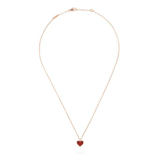 [Echo Fine ]SWEET CLOVER CARNELIAN HEART NECKLACE