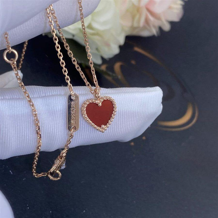 [Echo Fine ]SWEET CLOVER CARNELIAN HEART NECKLACE