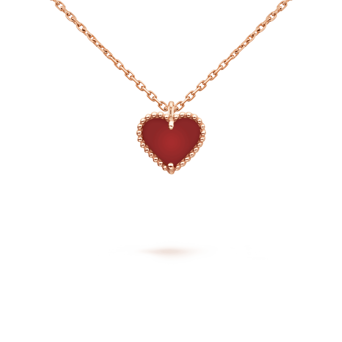 [Echo Fine ]SWEET CLOVER CARNELIAN HEART NECKLACE