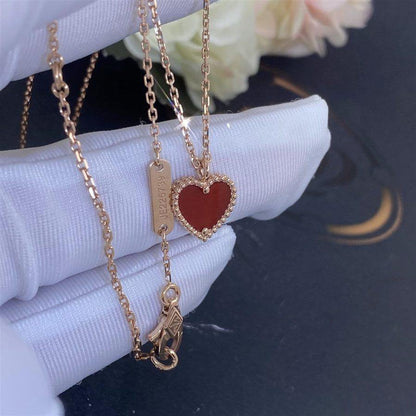 [Echo Fine ]SWEET CLOVER CARNELIAN HEART NECKLACE