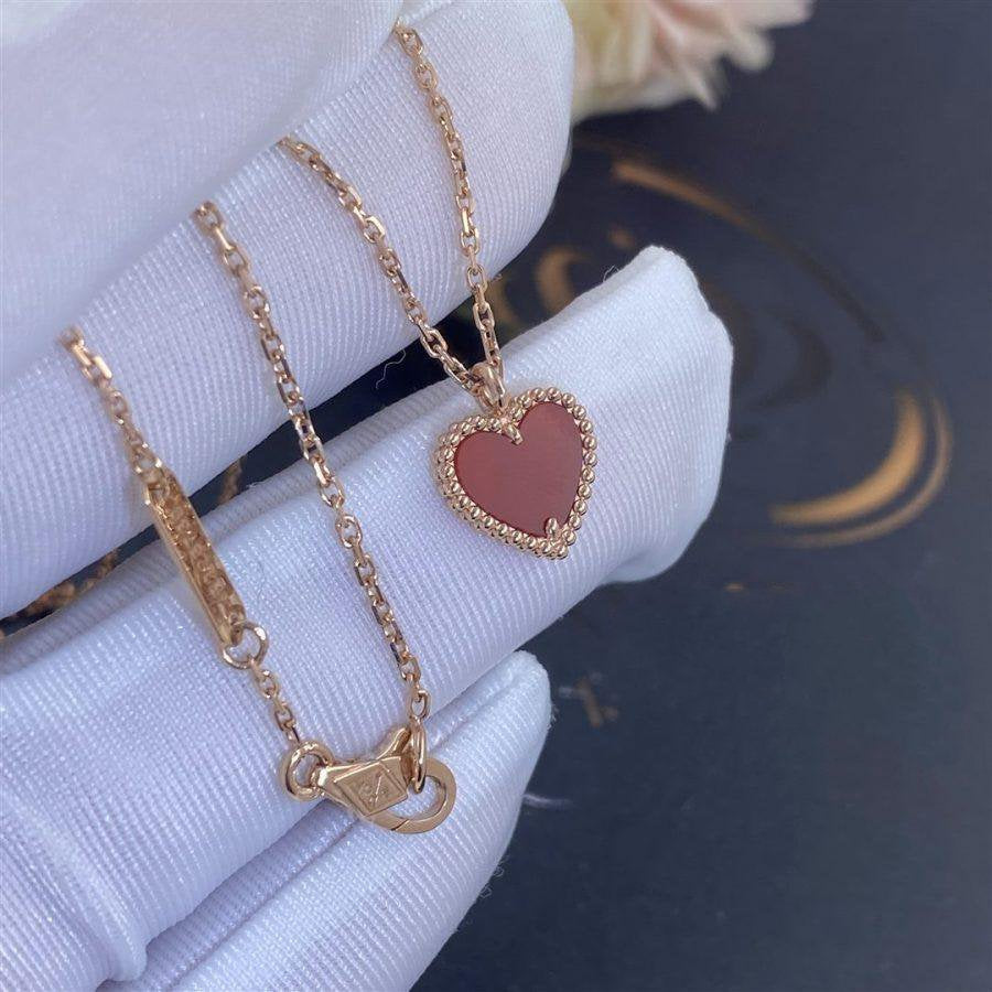 [Echo Fine ]SWEET CLOVER CARNELIAN HEART NECKLACE