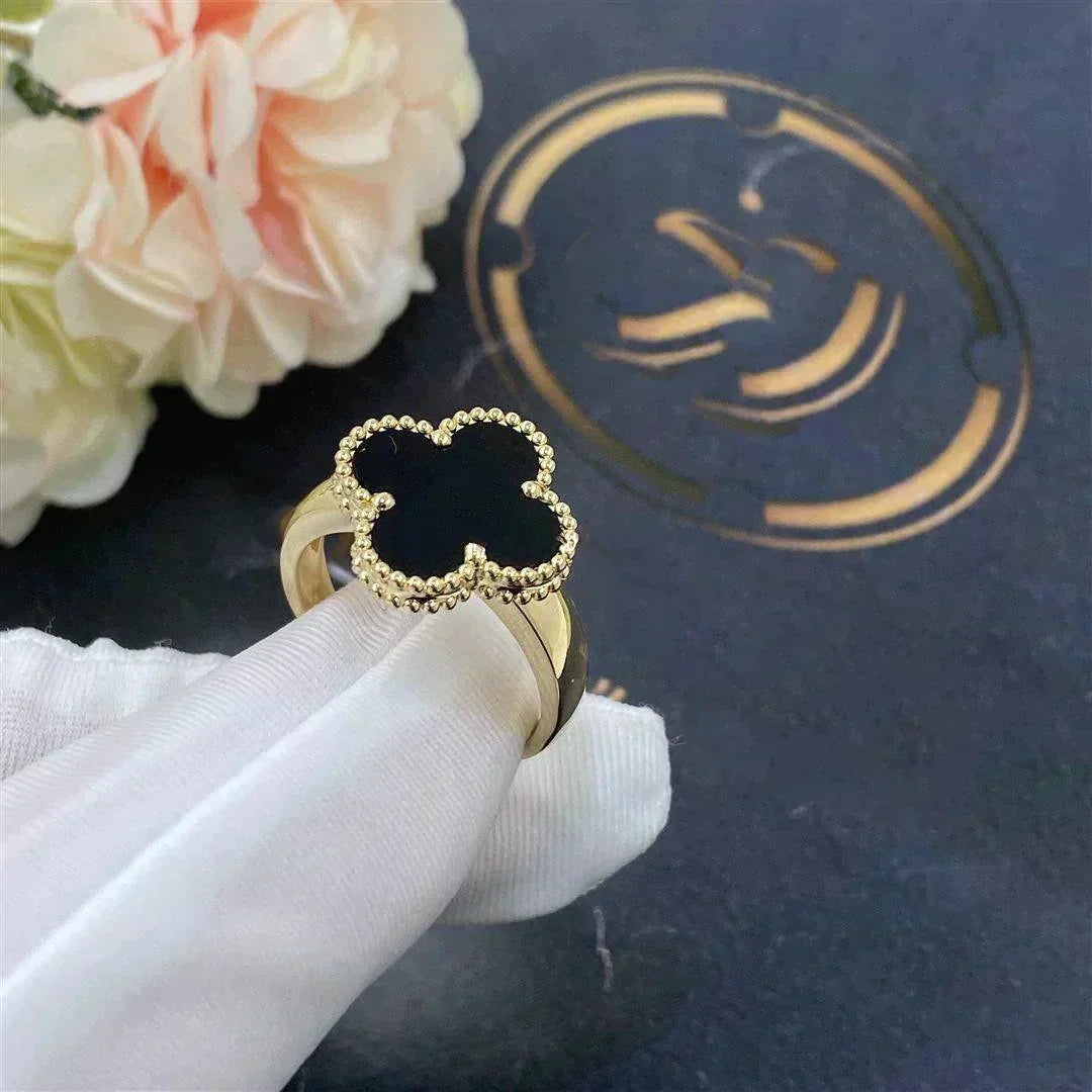 [Echo Fine ]CLOVER ONYX RING