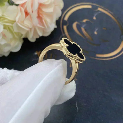 [Echo Fine ]CLOVER ONYX RING