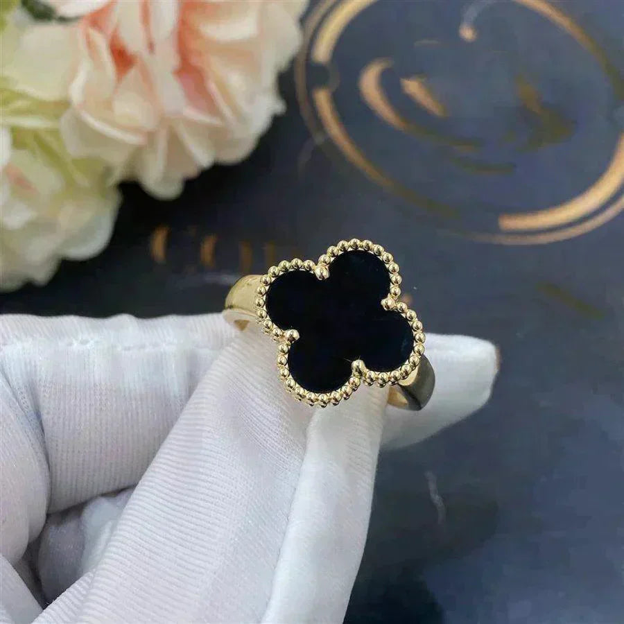 [Echo Fine ]CLOVER ONYX RING
