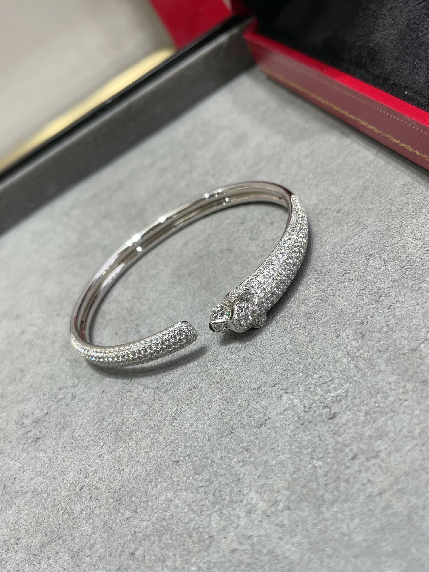 [Echo Fine ]PANTHERE FULL DIAMOND OPEN BRACELET