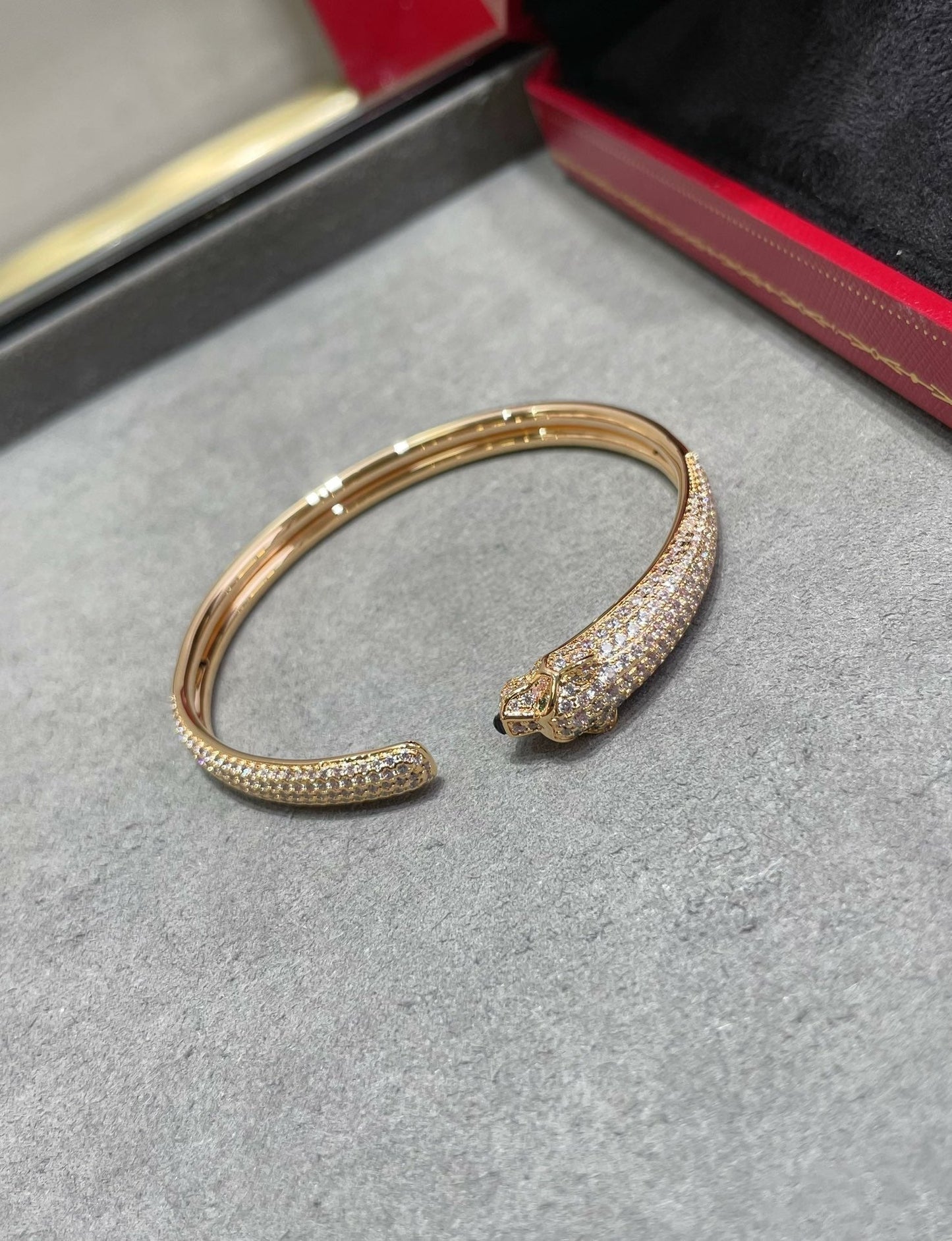 [Echo Fine ]PANTHERE FULL DIAMOND OPEN BRACELET