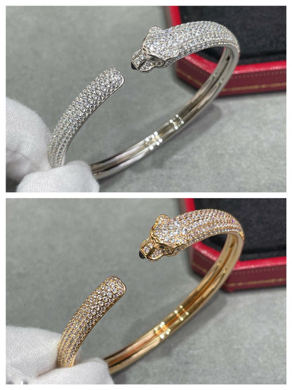 [Echo Fine ]PANTHERE FULL DIAMOND OPEN BRACELET