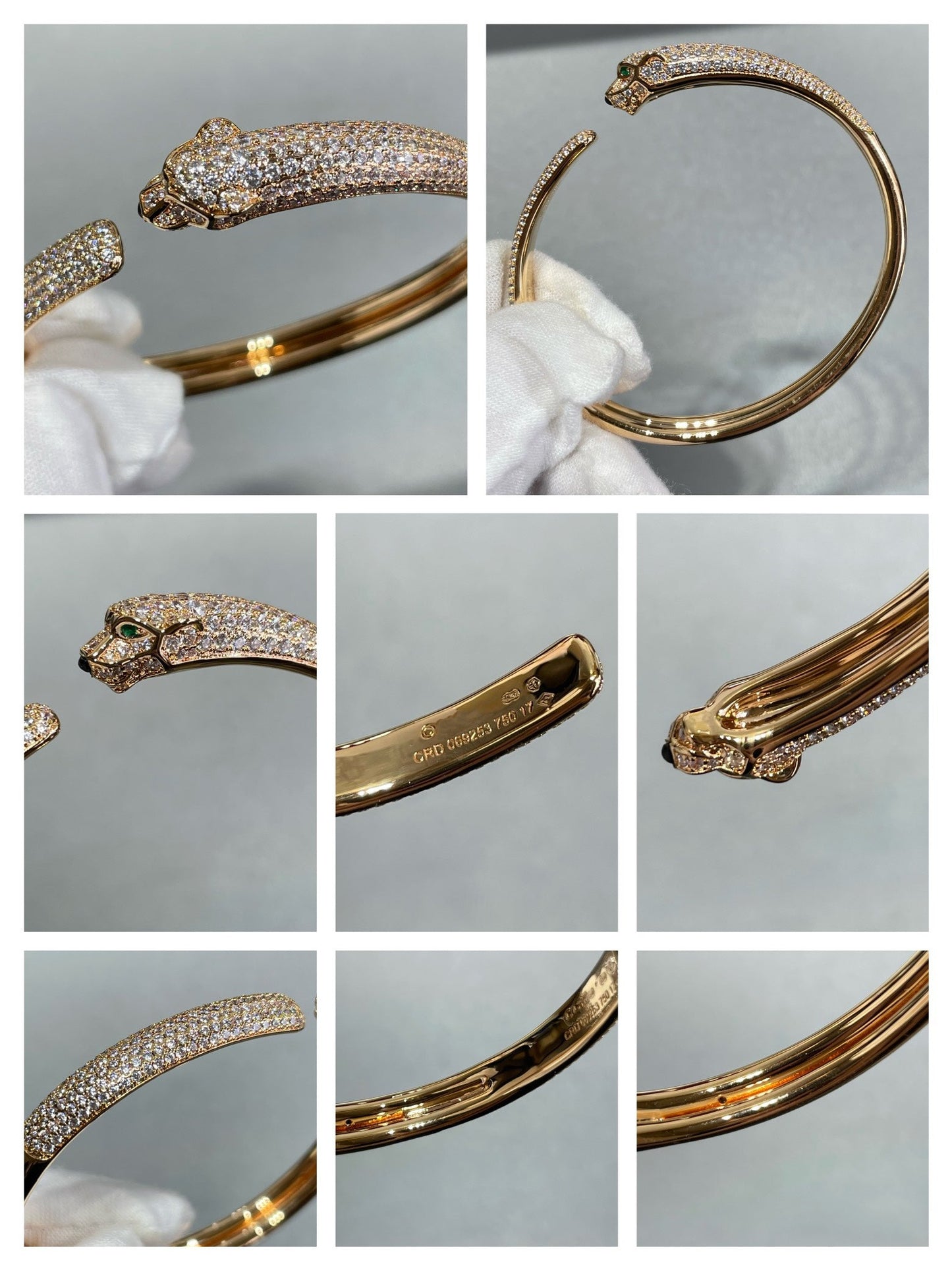 [Echo Fine ]PANTHERE FULL DIAMOND OPEN BRACELET