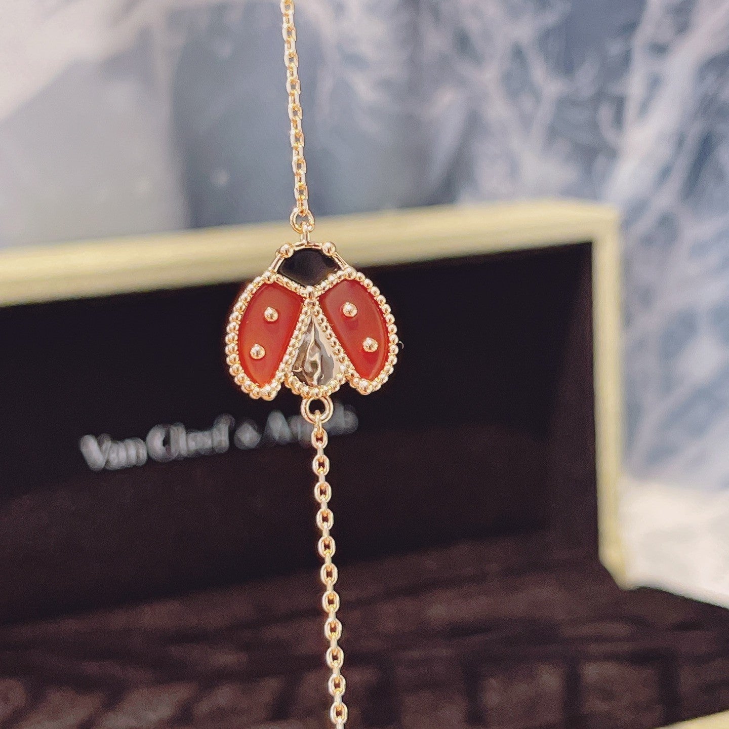 [Echo Fine ]LUCKY SPRING 1 MOTIF PINK GOLD BRACELET