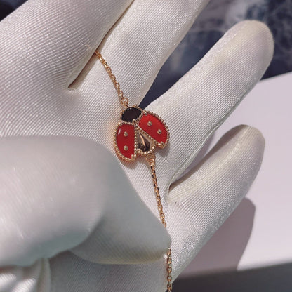 [Echo Fine ]LUCKY SPRING 1 MOTIF PINK GOLD BRACELET