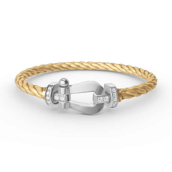 [Echo Fine ]FORCE LARGE HORSESHOE HALF DIAMOND BRACELET SILVER