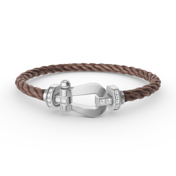 [Echo Fine ]FORCE LARGE HORSESHOE HALF DIAMOND BRACELET SILVER