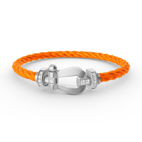 [Echo Fine ]FORCE LARGE HORSESHOE HALF DIAMOND BRACELET SILVER