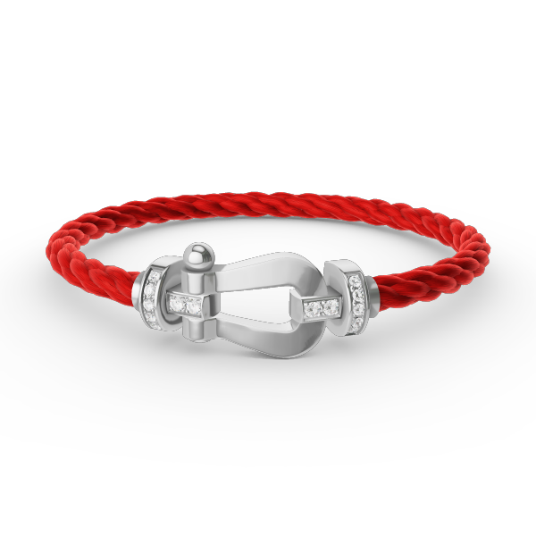 [Echo Fine ]FORCE LARGE HORSESHOE HALF DIAMOND BRACELET SILVER