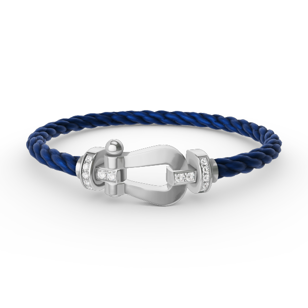 [Echo Fine ]FORCE LARGE HORSESHOE HALF DIAMOND BRACELET SILVER