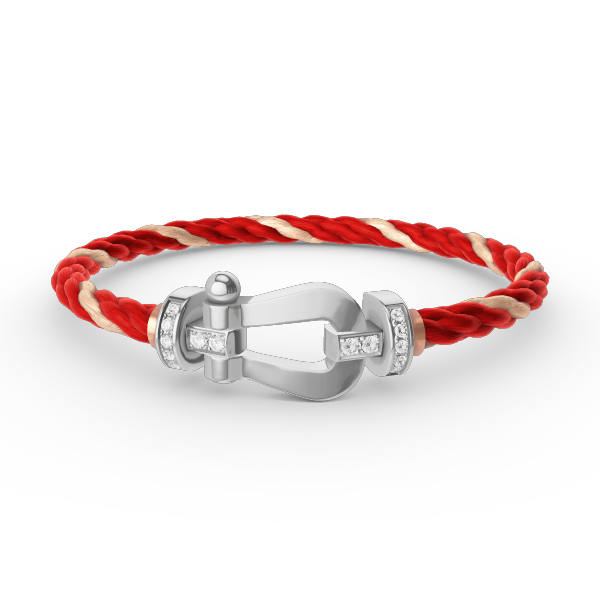 [Echo Fine ]FORCE LARGE HORSESHOE HALF DIAMOND BRACELET SILVER