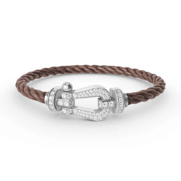 [Echo Fine ]FORCE LARGE HORSESHOE FULL DIAMOND BRACELET SILVER