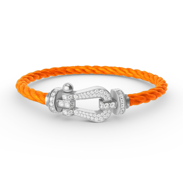 [Echo Fine ]FORCE LARGE HORSESHOE FULL DIAMOND BRACELET SILVER
