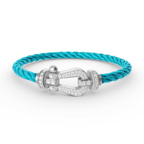 [Echo Fine ]FORCE LARGE HORSESHOE FULL DIAMOND BRACELET SILVER