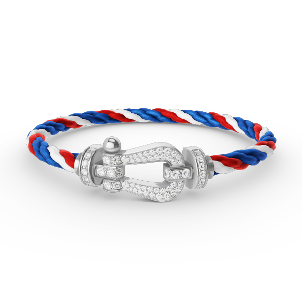 [Echo Fine ]FORCE LARGE HORSESHOE FULL DIAMOND BRACELET SILVER