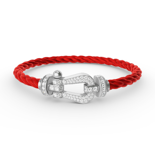 [Echo Fine ]FORCE LARGE HORSESHOE FULL DIAMOND BRACELET SILVER