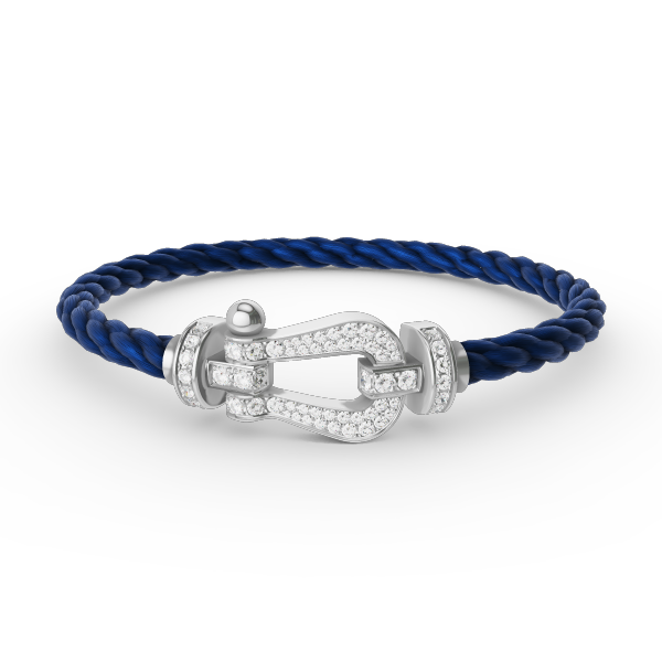[Echo Fine ]FORCE LARGE HORSESHOE FULL DIAMOND BRACELET SILVER