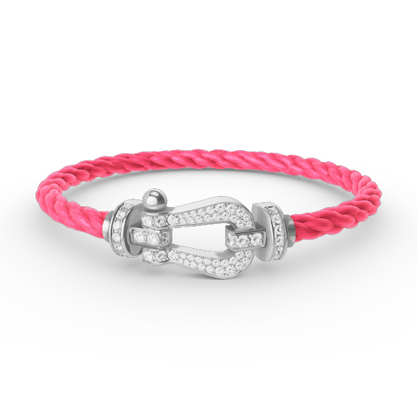 [Echo Fine ]FORCE LARGE HORSESHOE FULL DIAMOND BRACELET SILVER