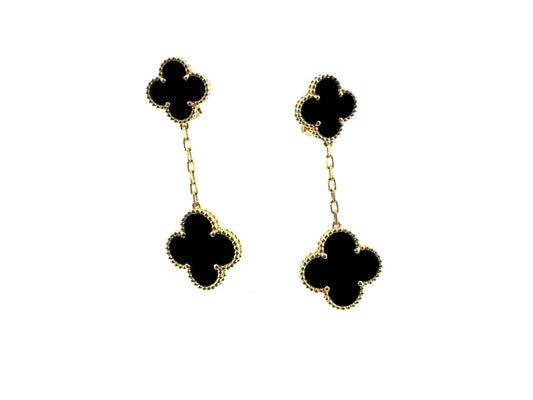 [Echo Fine ]CLOVER 2 MOTIFS  EARRINGS (MULTIPLE CHOICESC