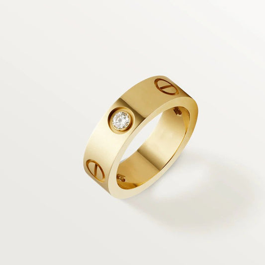 [Echo Fine ]LOVE RING 5.5MM 3 DIAMONDS PINK GOLD