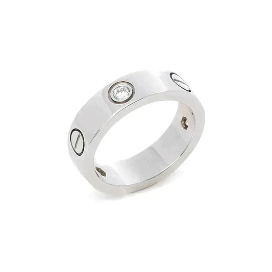 [Echo Fine ]LOVE RING 5.5MM 3 DIAMONDS SILVER
