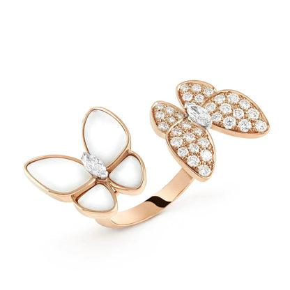 [Echo Fine ]TWIN BUTTERFLY DIAMOND MOP RING