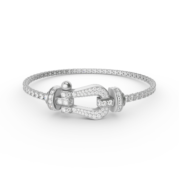 [Echo Fine ]FORCE  LARGE HORSESHOE FULL DIAMOND TENNIS BRACELET