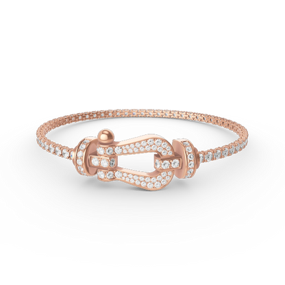 [Echo Fine ]FORCE  LARGE HORSESHOE FULL DIAMOND TENNIS BRACELET