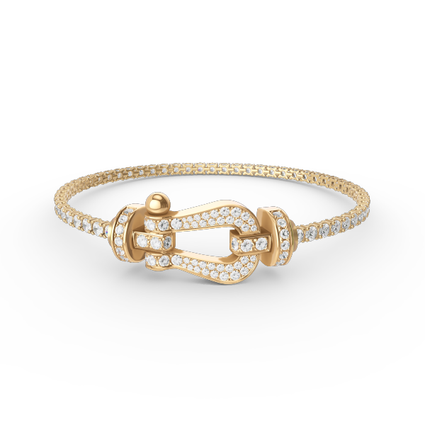 [Echo Fine ]FORCE  LARGE HORSESHOE FULL DIAMOND TENNIS BRACELET
