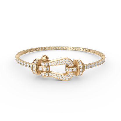[Echo Fine ]FORCE  LARGE HORSESHOE FULL DIAMOND TENNIS BRACELET