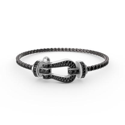 [Echo Fine ]FORCE  LARGE HORSESHOE FULL DIAMOND TENNIS BRACELET